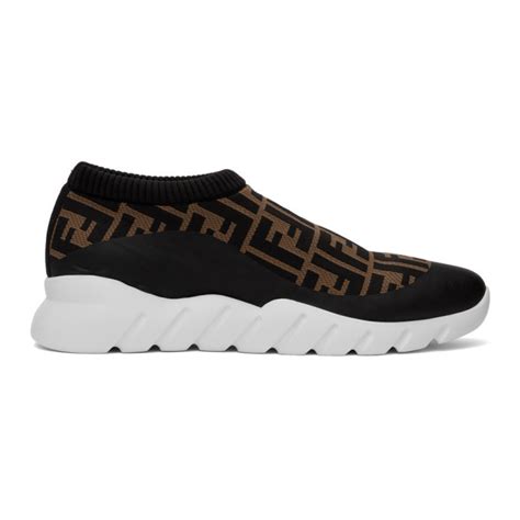 fendi slip on logo sneakers|Fendi.